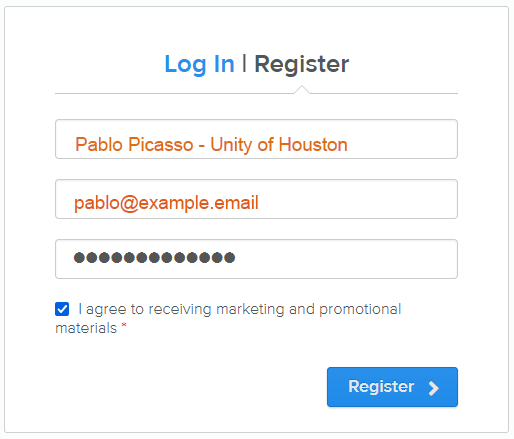 Registration example